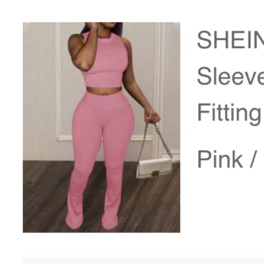 SHEIN Pink Camisole and Pants Set
